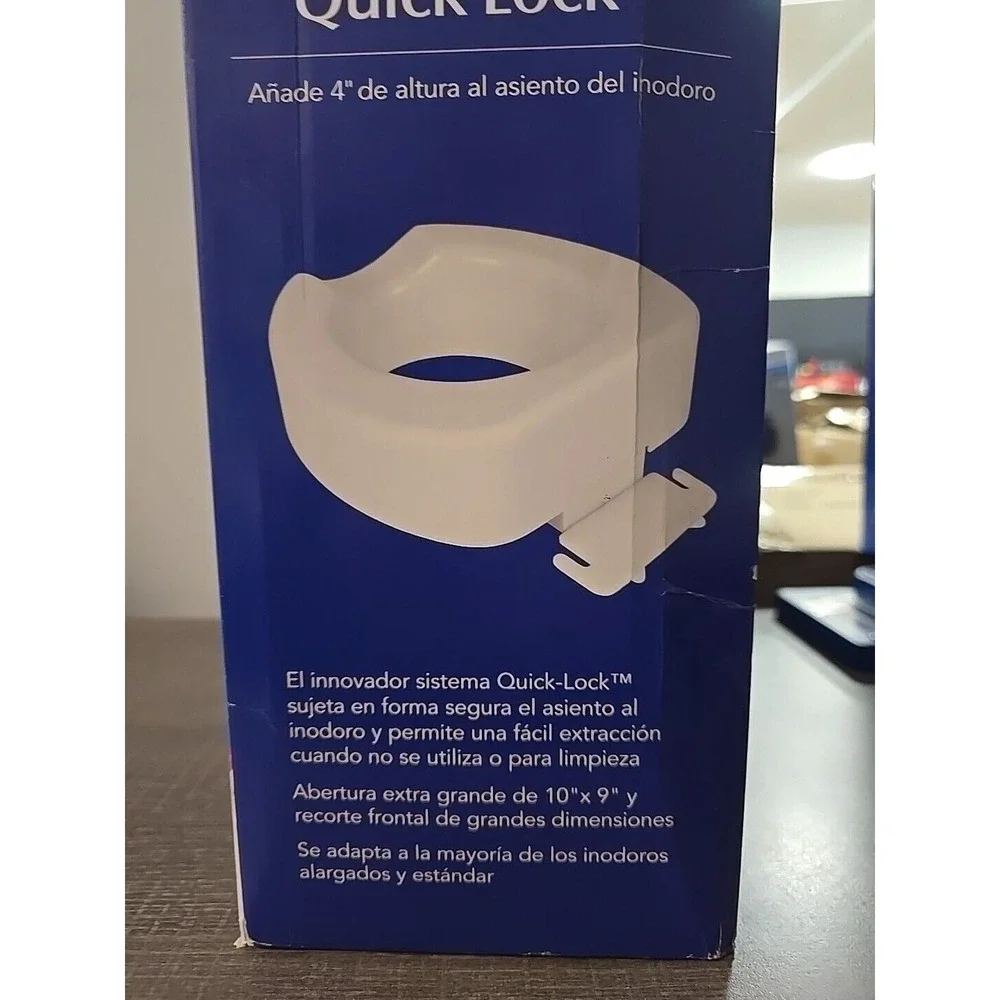 Carex Quick Lock Raised Toilet Seat 4